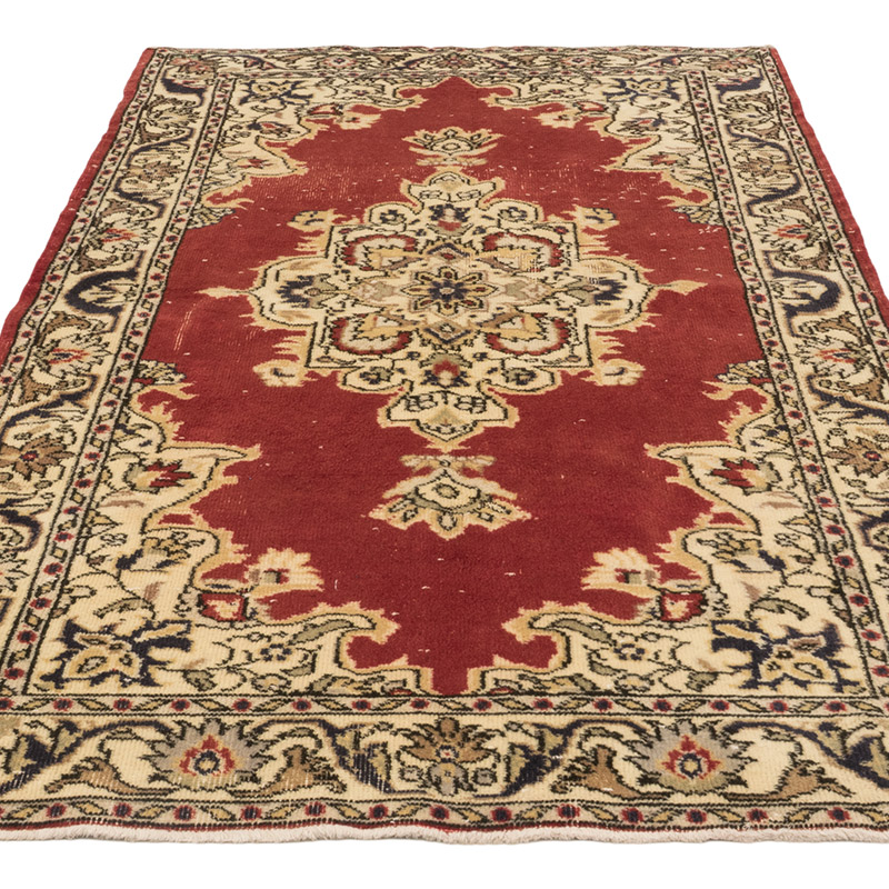 Vintage Turkish Hand-Knotted Rug - 4'  x 7'  (48" x 84") - K0083791