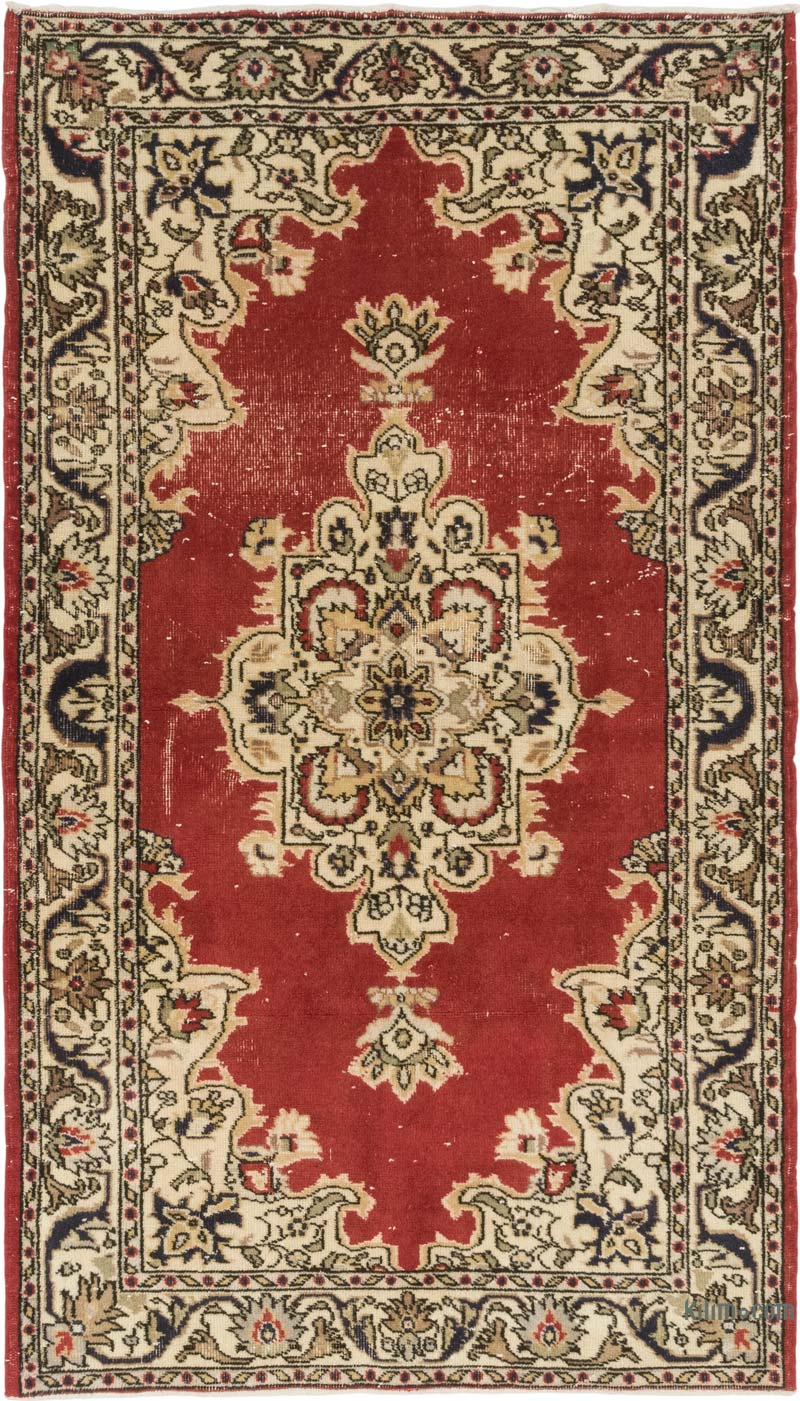 Vintage Turkish Hand-Knotted Rug - 4'  x 7'  (48" x 84") - K0083791