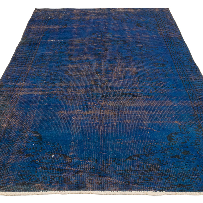 Boyalı El Dokuma Vintage Halı - 132 cm x 246 cm - K0083794