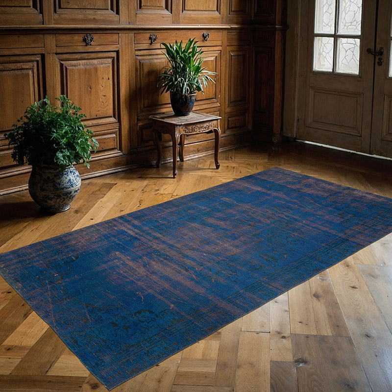 Alfombra Turca Vintage Sobre-teñida - 132 cm x 246 cm - K0083794