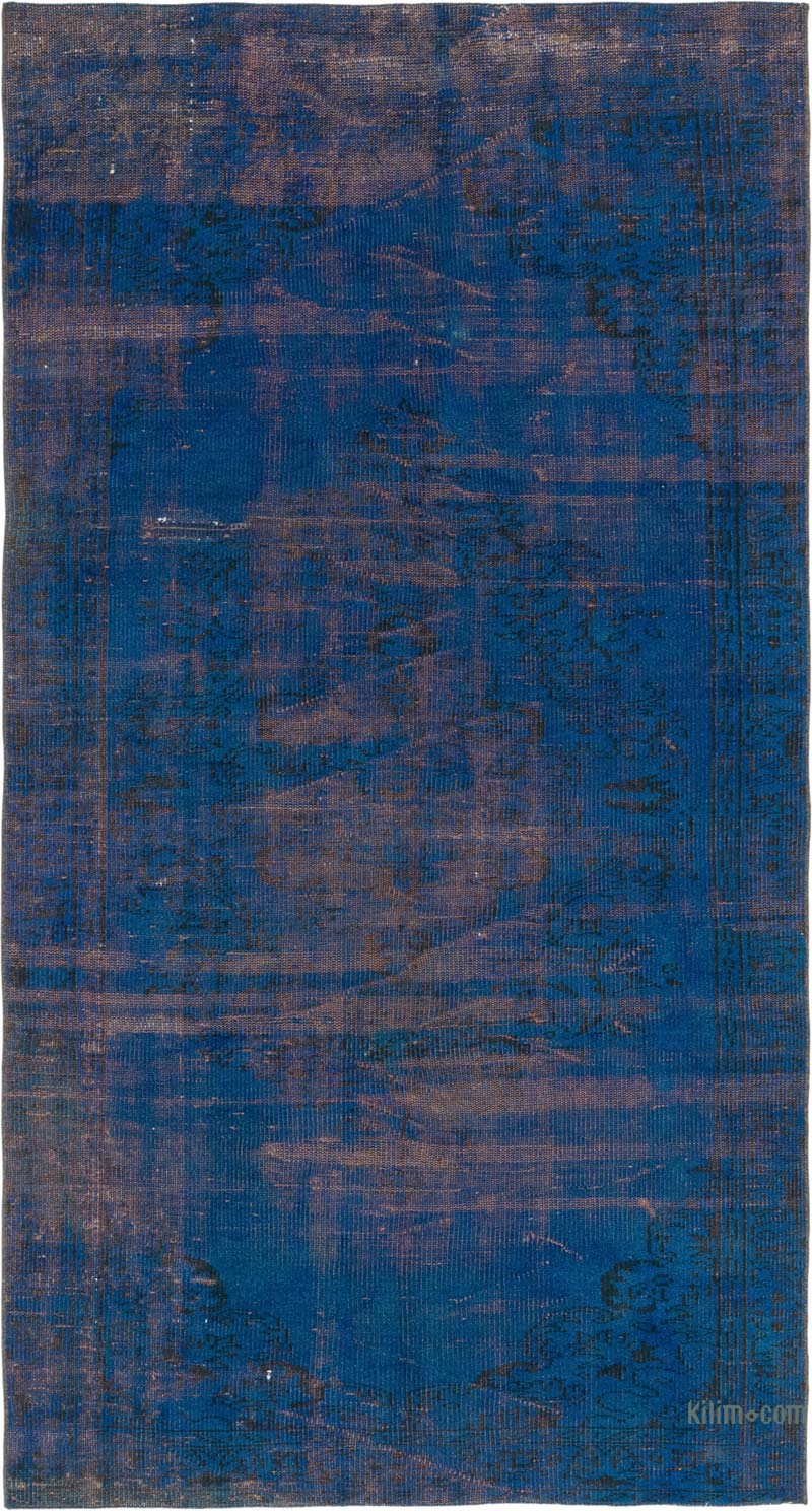 Boyalı El Dokuma Vintage Halı - 132 cm x 246 cm - K0083794