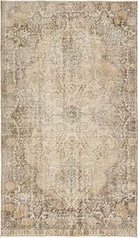 Vintage Turkish Hand-Knotted Rug - 4' 11" x 8' 7" (59" x 103")