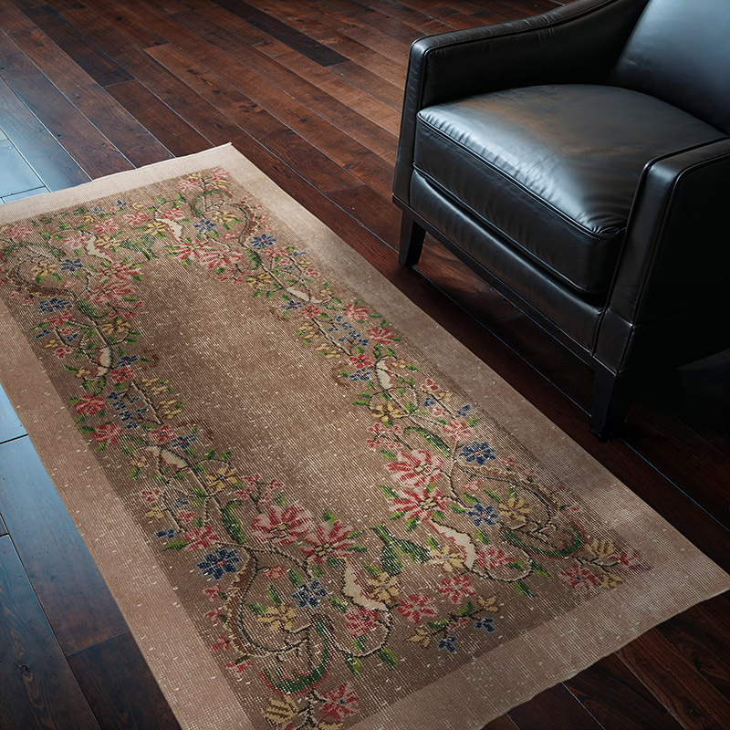 Alfombra Vintage Turca Anudada a Mano - 101 cm x 182 cm - K0083800