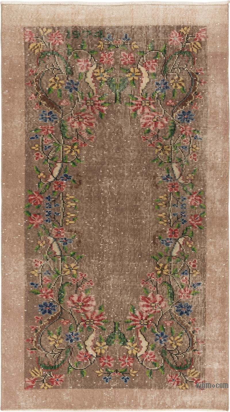 El Dokuma Vintage Halı - 101 cm x 182 cm - K0083800