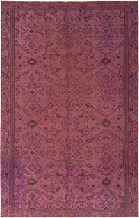 Over-dyed Vintage Hand-Knotted Turkish Rug - 5' 10" x 9'  (70" x 108")