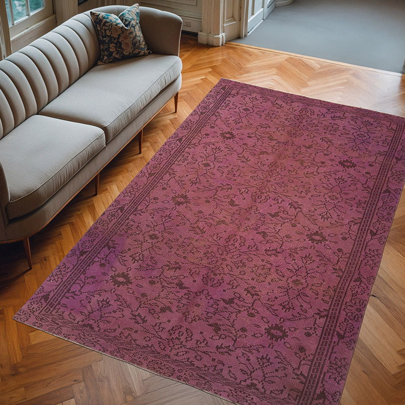Alfombra Turca Vintage Sobre-teñida - 177 cm x 275 cm - K0083805