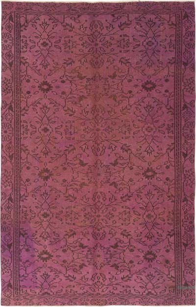 Alfombra Turca Vintage Sobre-teñida - 177 cm x 275 cm
