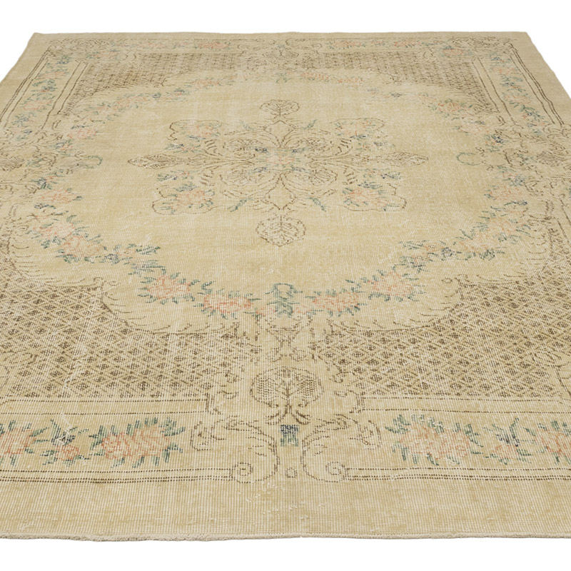 Alfombra Vintage Turca Anudada a Mano - 206 cm x 316 cm - K0083807
