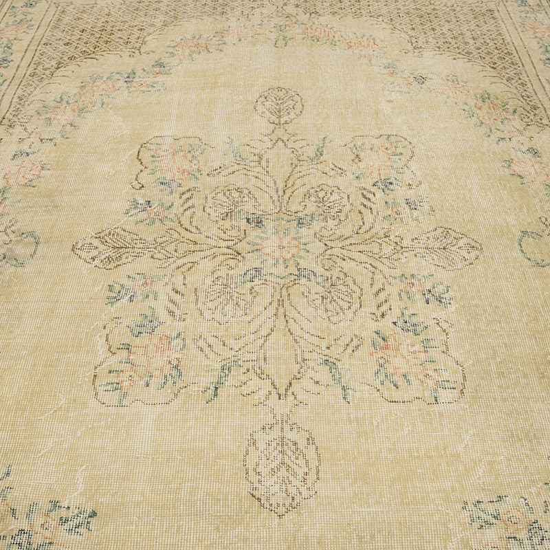 Alfombra Vintage Turca Anudada a Mano - 206 cm x 316 cm - K0083807