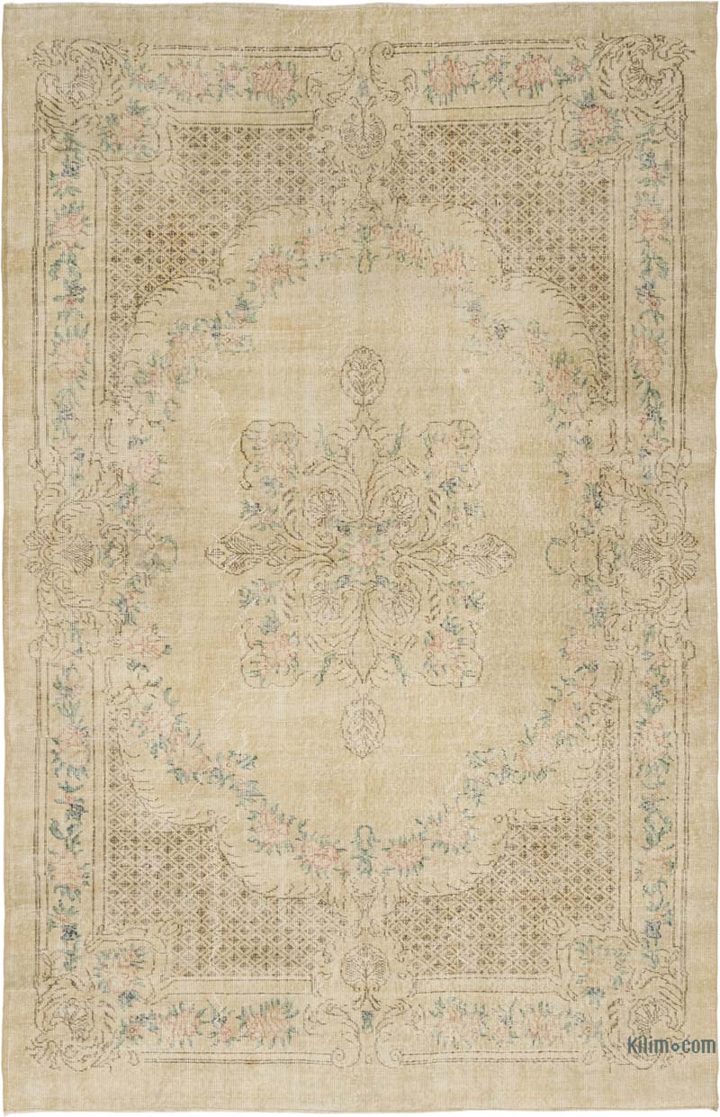 Alfombra Vintage Turca Anudada a Mano - 206 cm x 316 cm - K0083807