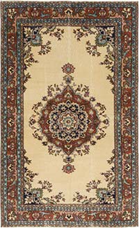 Vintage Turkish Hand-Knotted Rug - 4' 10" x 7' 11" (58" x 95")