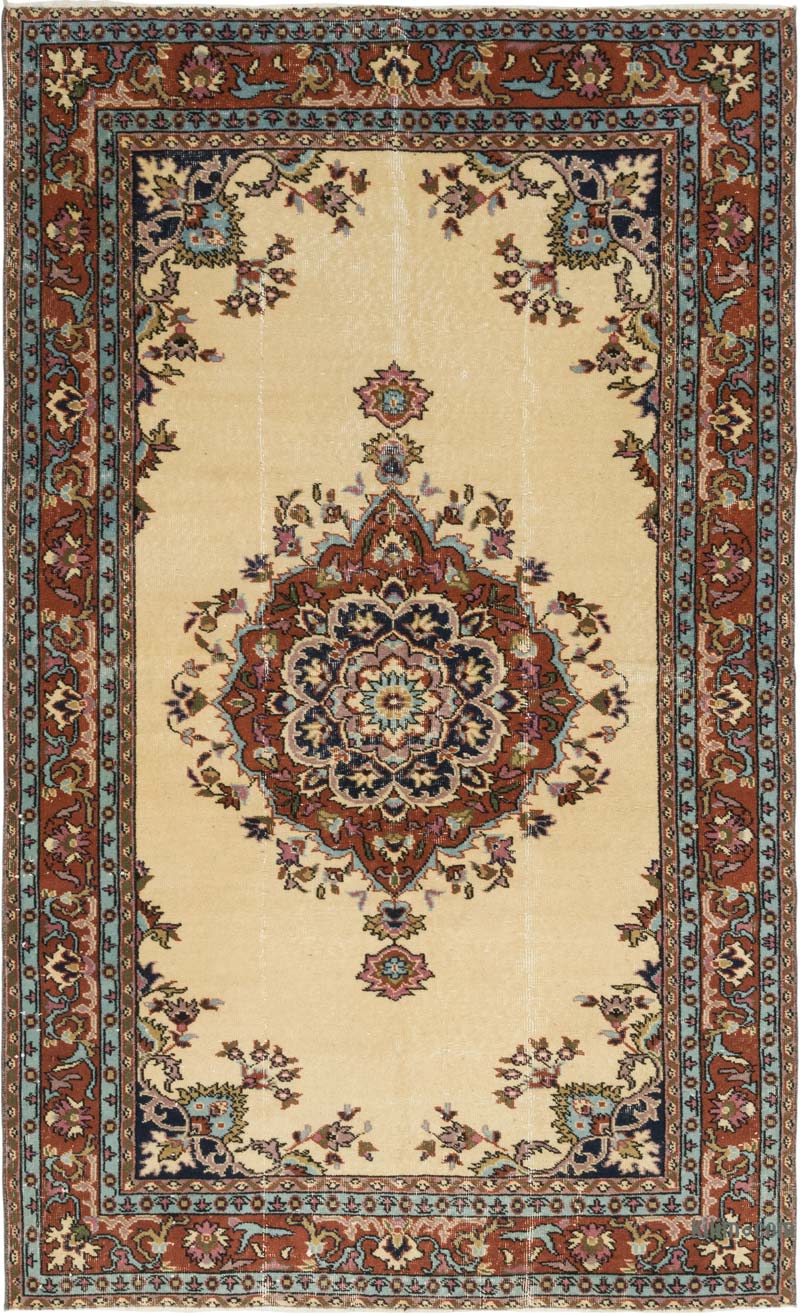 Vintage Turkish Hand-Knotted Rug - 4' 10" x 7' 11" (58" x 95") - K0083808