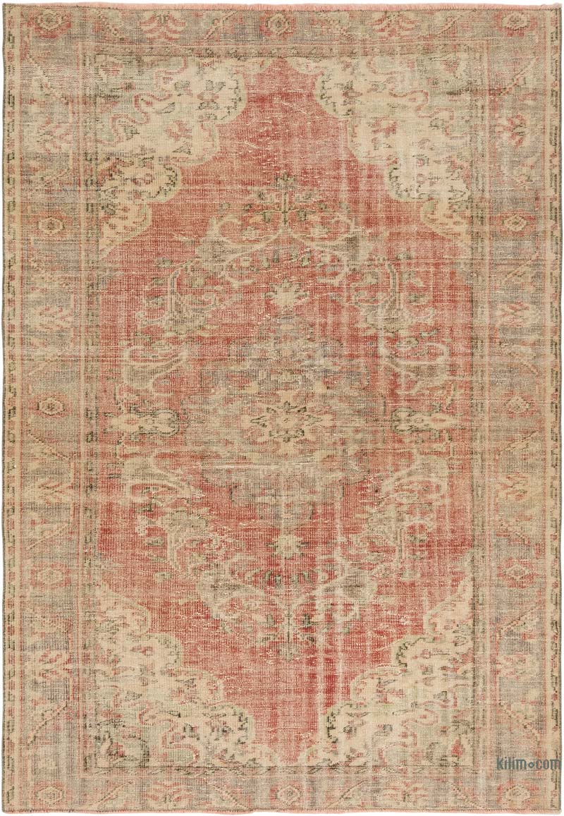 Vintage Turkish Hand-Knotted Rug - 6'  x 8' 8" (72" x 104") - K0083809