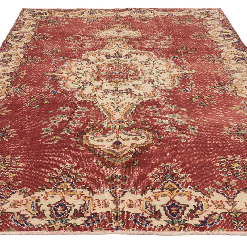 Vintage Turkish Hand-Knotted Rug - 5' 7" x 9'  (67" x 108") - K0083810