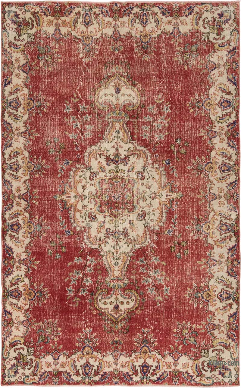 Vintage Turkish Hand-Knotted Rug - 5' 7" x 9'  (67" x 108") - K0083810
