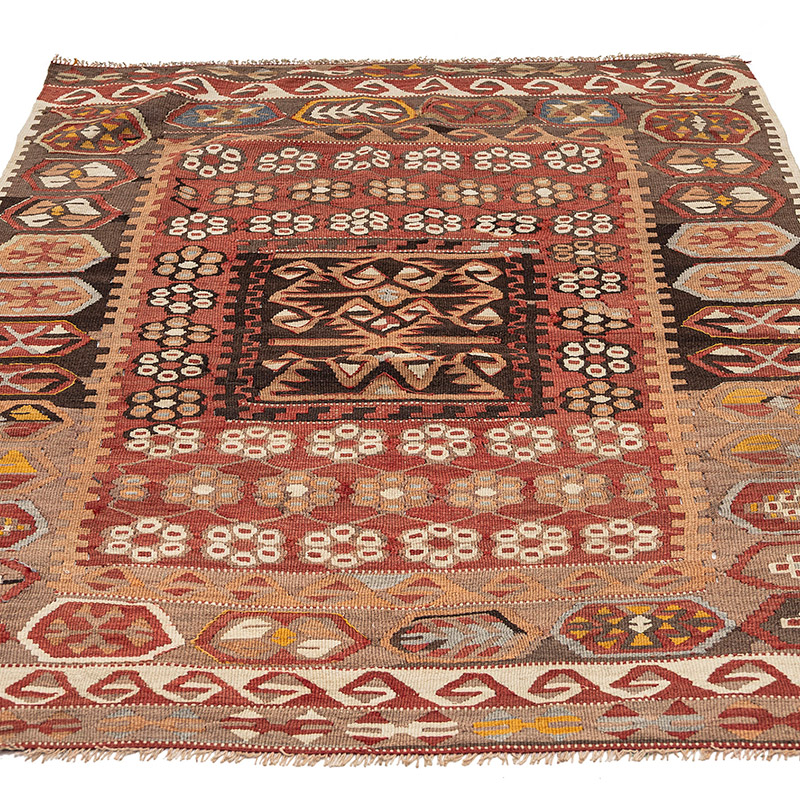 Vintage Kayseri Kilim Rug - 3' 3" x 4' 6" (39" x 54") - K0083811