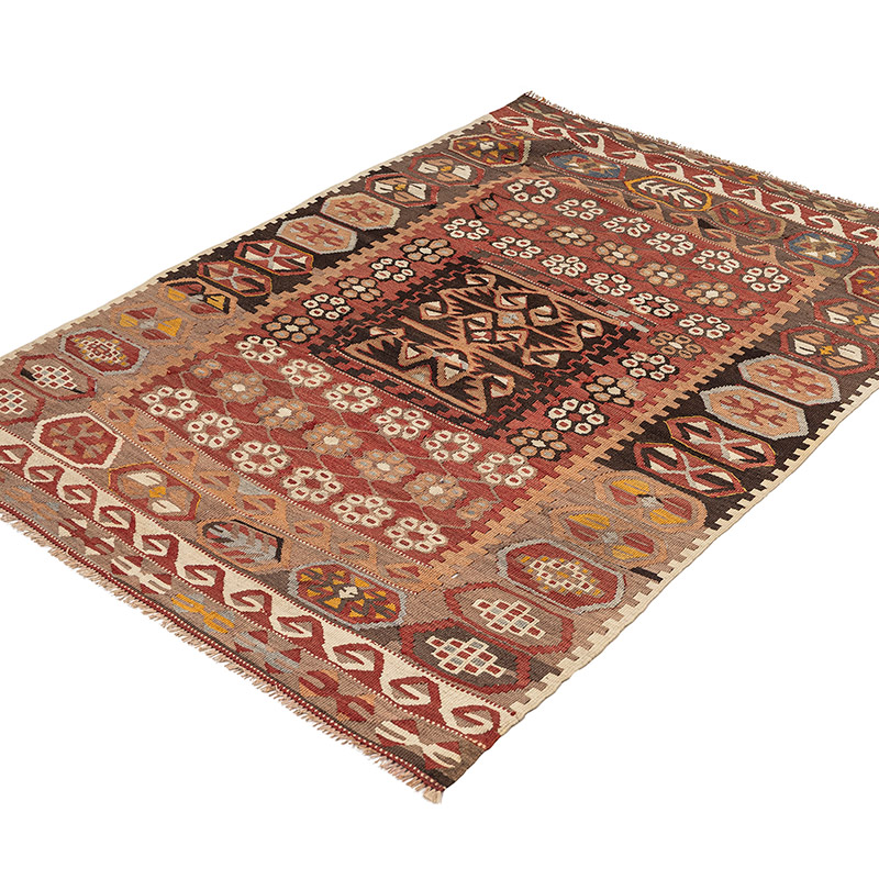 Vintage Kayseri Kilim Rug - 3' 3" x 4' 6" (39" x 54") - K0083811