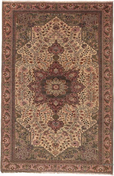 Vintage Turkish Hand-Knotted Rug - 6' 2" x 9' 4" (74" x 112")