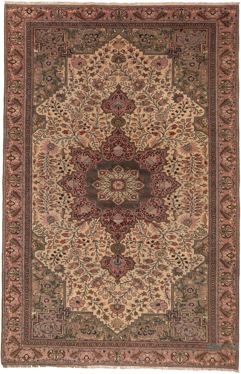 Vintage Turkish Hand-Knotted Rug - 6' 2" x 9' 4" (74" x 112") - K0083814