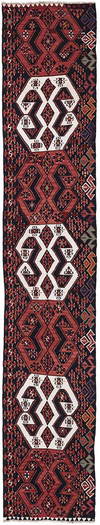Vintage Malatya Kilim Runner - 2' 2" x 12' 4" (26" x 148")