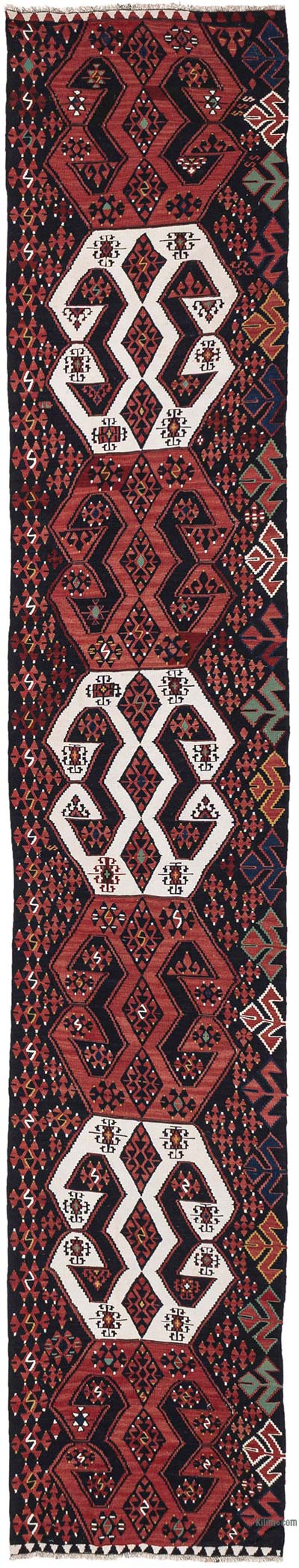 Vintage Malatya Kilim Yolluk - 66 cm x 377 cm