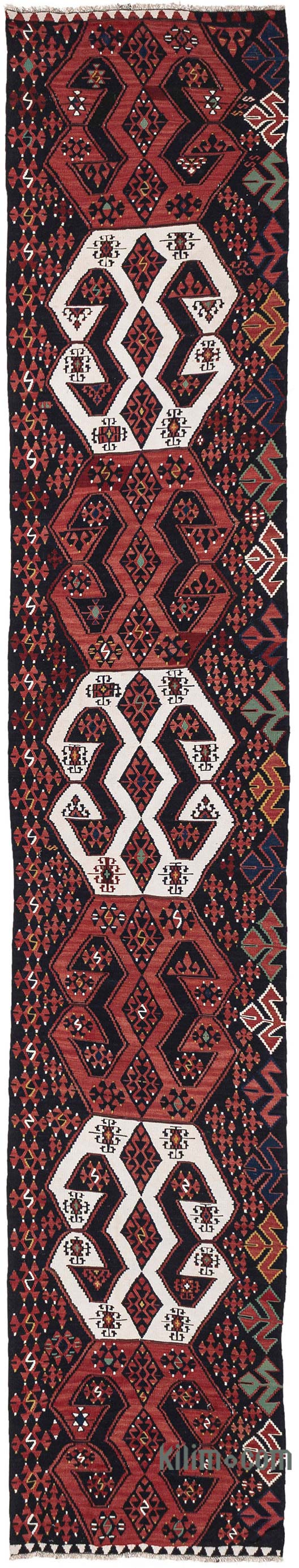 Vintage Malatya Kilim Yolluk - 66 cm x 377 cm - K0083816