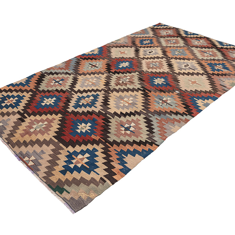 Vintage Afyon Kilim Rug - 5' 1" x 9'  (61" x 108") - K0083818