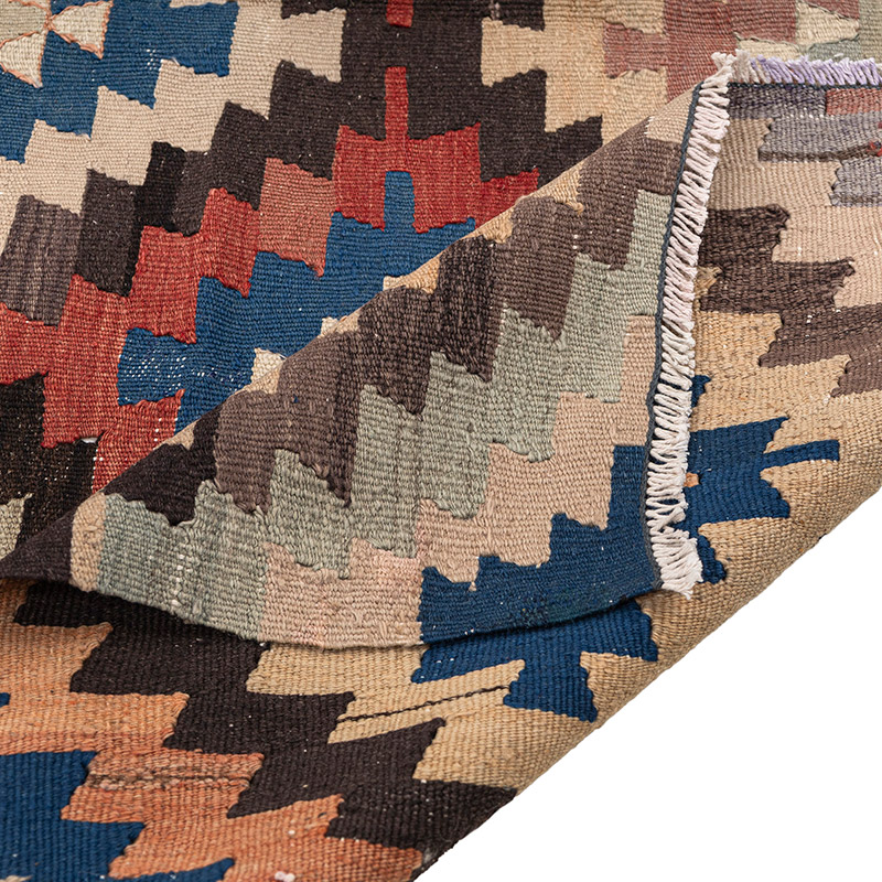 Vintage Afyon Kilim Rug - 5' 1" x 9'  (61" x 108") - K0083818