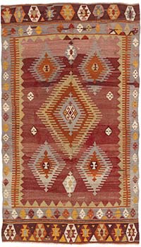 Vintage Çal Kilimi - 145 cm x 257 cm