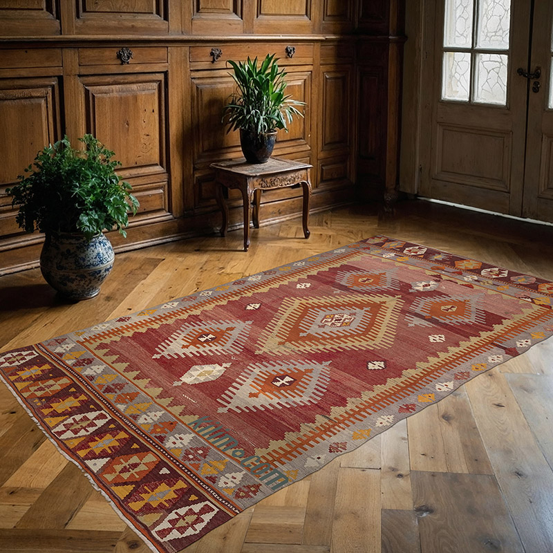 Vintage Çal Kilimi - 145 cm x 257 cm - K0083823