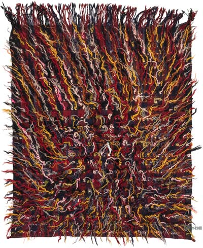 Vintage Anatolian Tulu Rug - 4' 2" x 4' 11" (50" x 59")