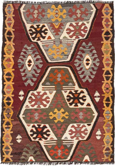 Vintage Mut Kilim Rug - 3'  x 4' 2" (36" x 50")