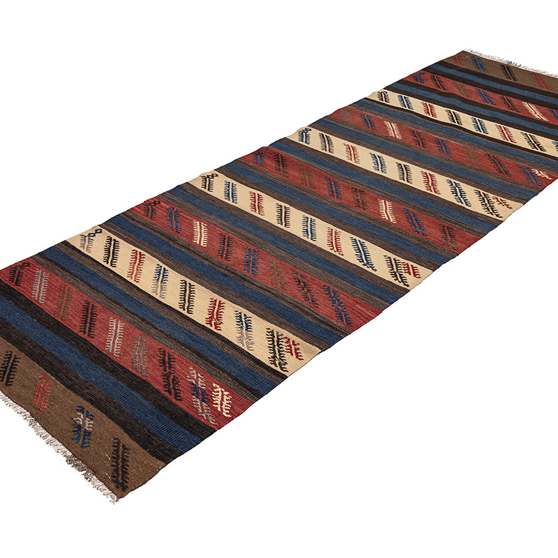 Vintage Sivas Kilim Runner - 3' 1" x 8' 7" (37" x 103") - K0083829
