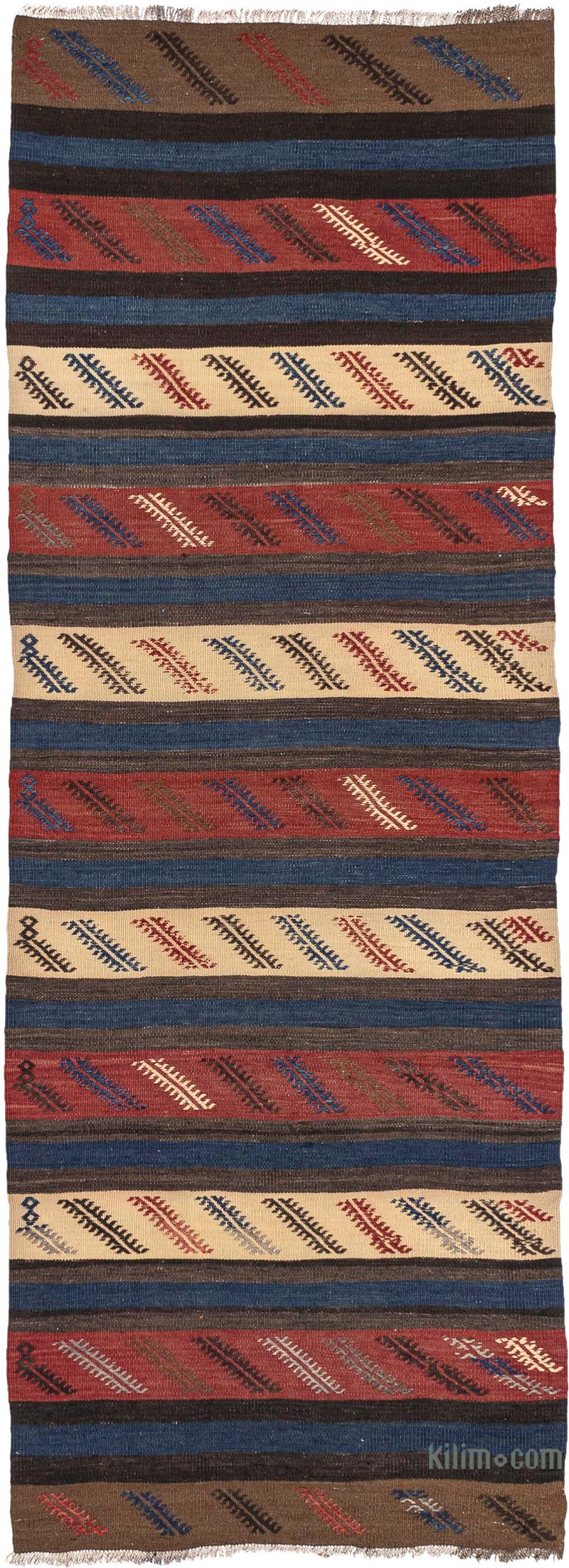 Vintage Sivas Kilim Runner - 3' 1" x 8' 7" (37" x 103") - K0083829