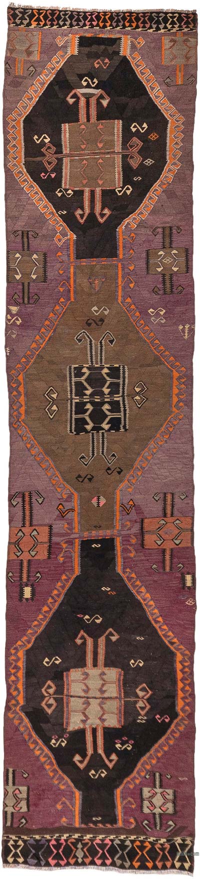 Vintage Kars Kilim Yolluk - 99 cm x 440 cm