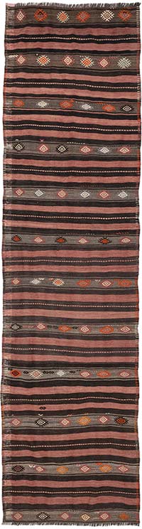 Vintage Marash Kilim Runner - 3' 2" x 11' 7" (38" x 139")
