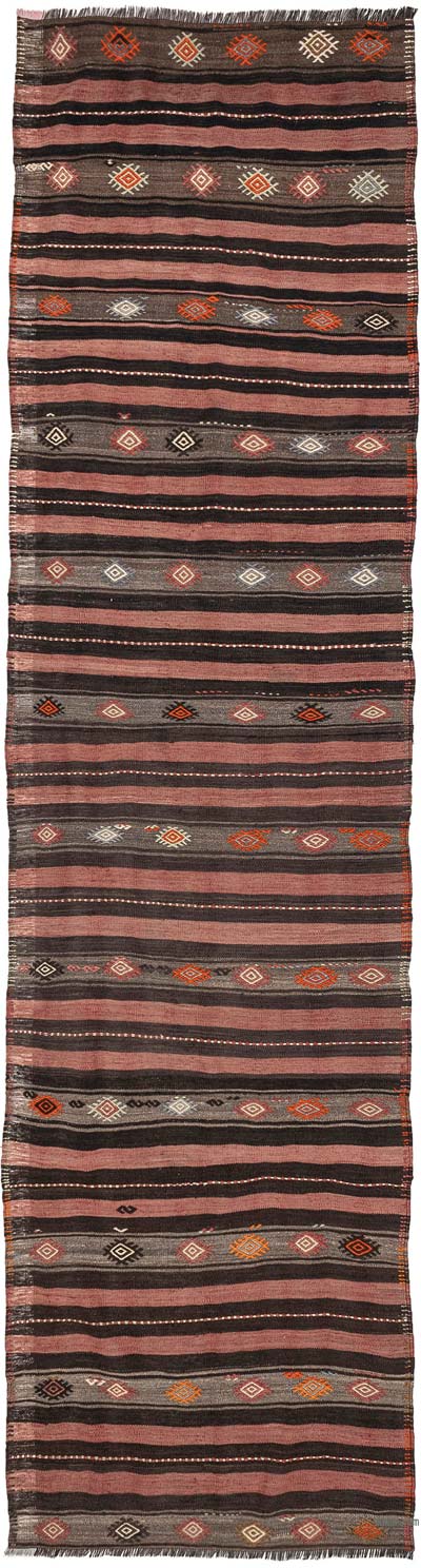Vintage Marash Kilim Runner - 3' 2" x 11' 7" (38" x 139")