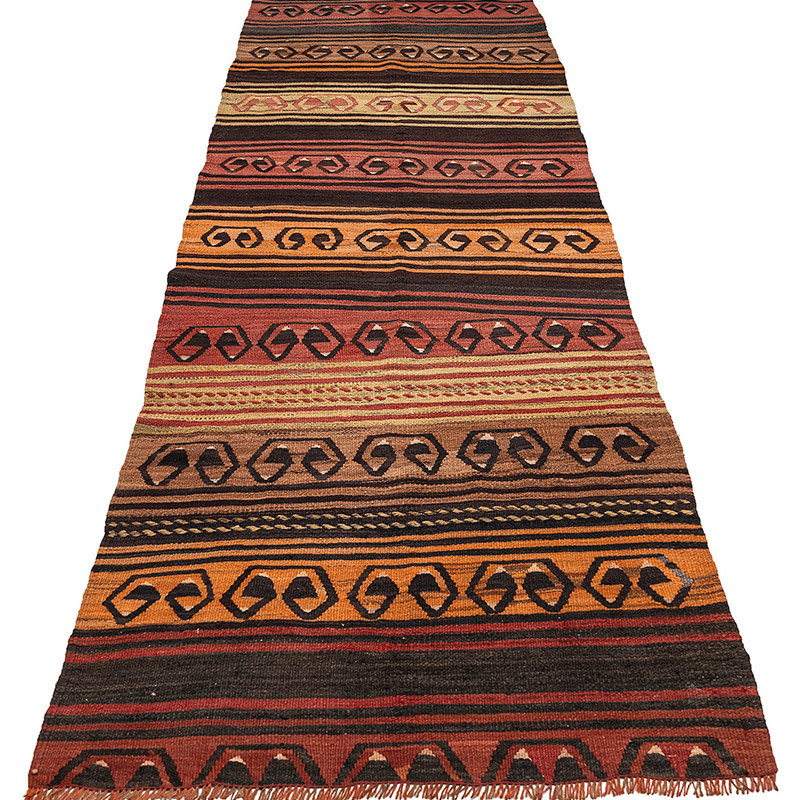 Vintage Konya Kilim Runner - 3' 2" x 9' 10" (38" x 118") - K0083837