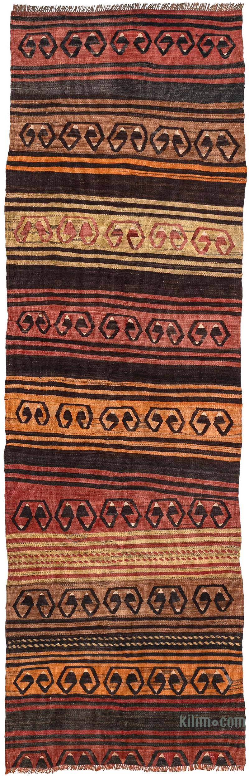 Vintage Konya Kilim Runner - 3' 2" x 9' 10" (38" x 118") - K0083837