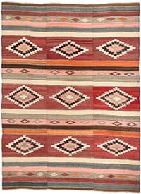 Vintage Manisa Kilim Rug - 6' 7" x 8' 10" (79" x 106")