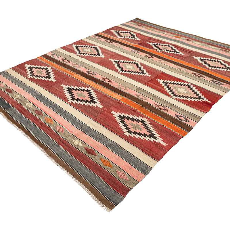 Vintage Manisa Kilim Rug - 6' 7" x 8' 10" (79" x 106") - K0083838