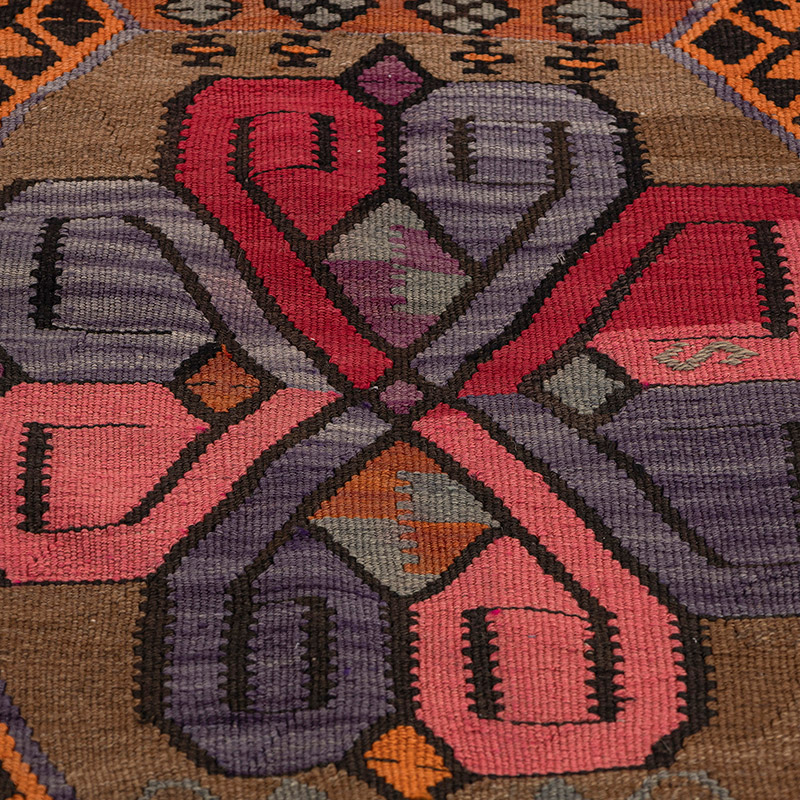 Vintage Kars Kilim Yolluk - 93 cm x 446 cm - K0083841