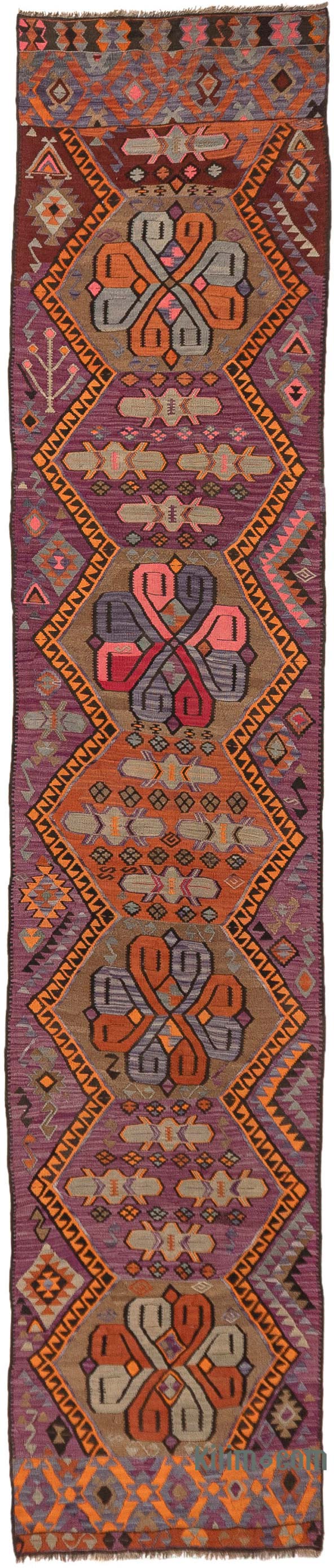 Vintage Kars Kilim Yolluk - 93 cm x 446 cm - K0083841