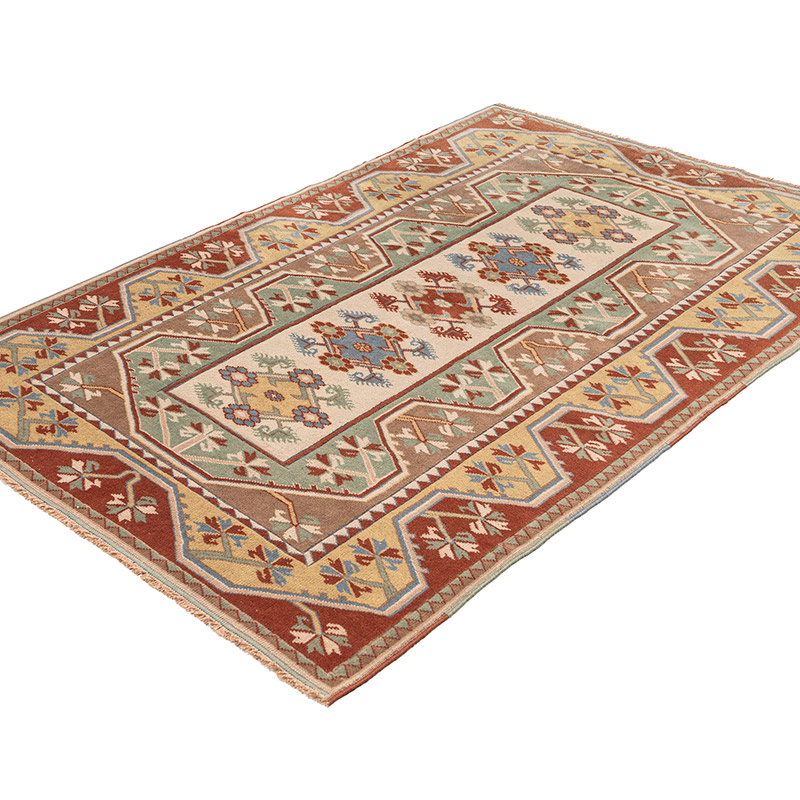Alfombra Vintage Turca Anudada a Mano - 131 cm x 200 cm - K0083842
