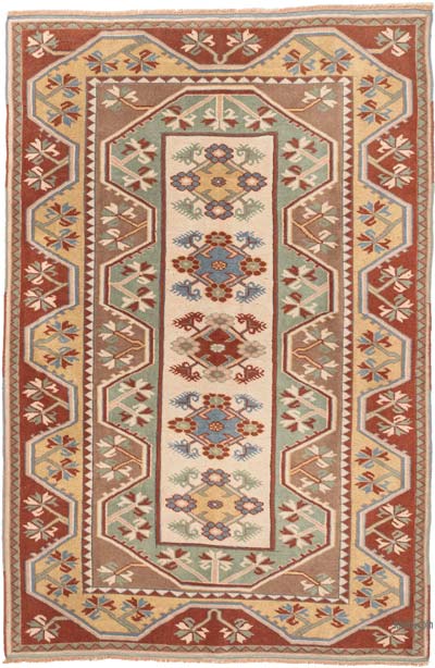 Alfombra Vintage Turca Anudada a Mano - 131 cm x 200 cm
