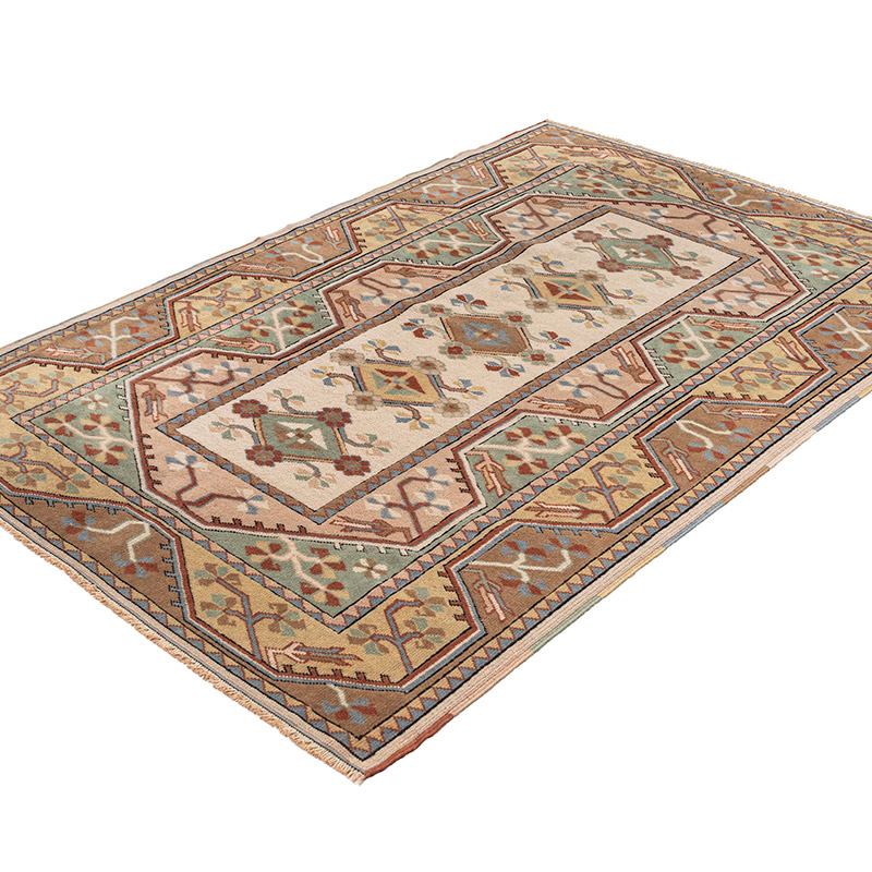Alfombra Vintage Turca Anudada a Mano - 132 cm x 192 cm - K0083843