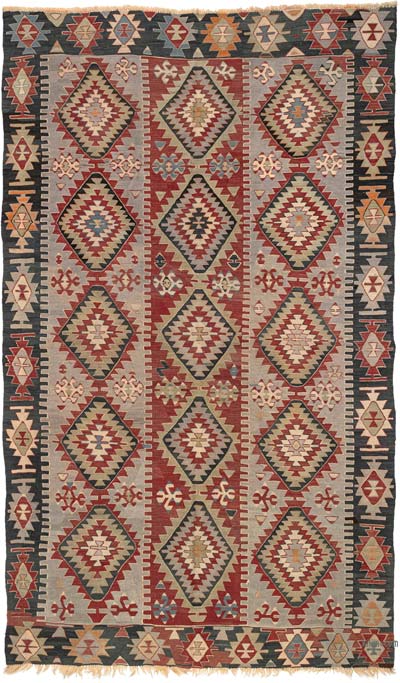Vintage Esme Kilim Rug - 5' 7" x 9' 4" (67" x 112")