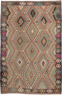 Vintage Esme Kilim Rug - 6' 1" x 9' 3" (73" x 111")