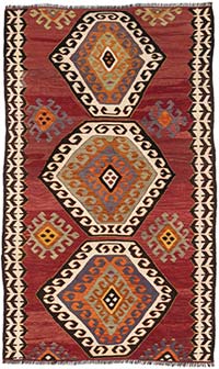 Vintage Mut Kilim Rug - 3' 6" x 6' 1" (42" x 73")
