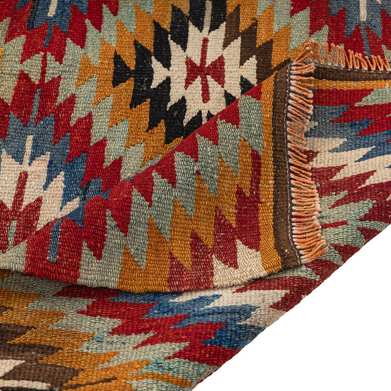 Vintage Afyon Kilim Rug - 4' 4" x 5' 6" (52" x 66") - K0083848